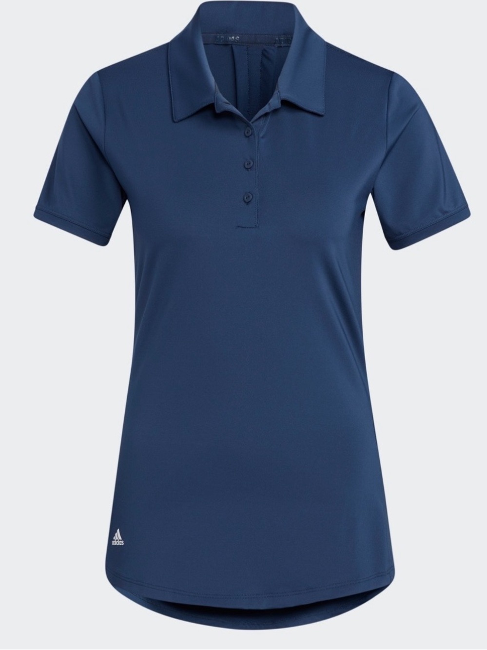 adidas Women's Short Sleeve Button-Down Polo Shirt - Navy